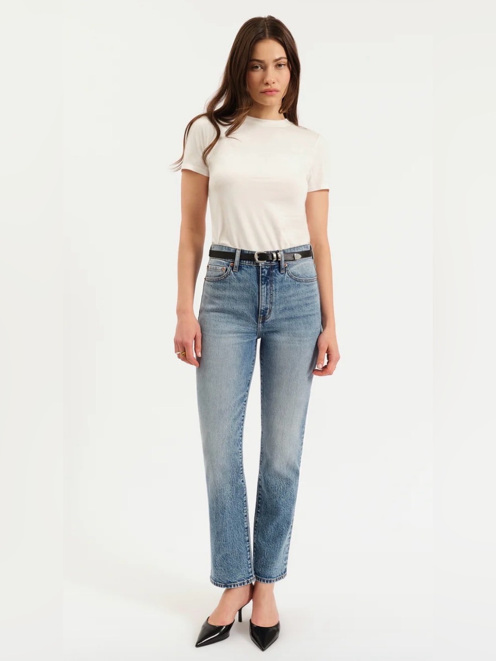 🆕 Daze Denim Smarty Pants High Rise Slim
Straight Jean in Face to Face NWT SZ 24